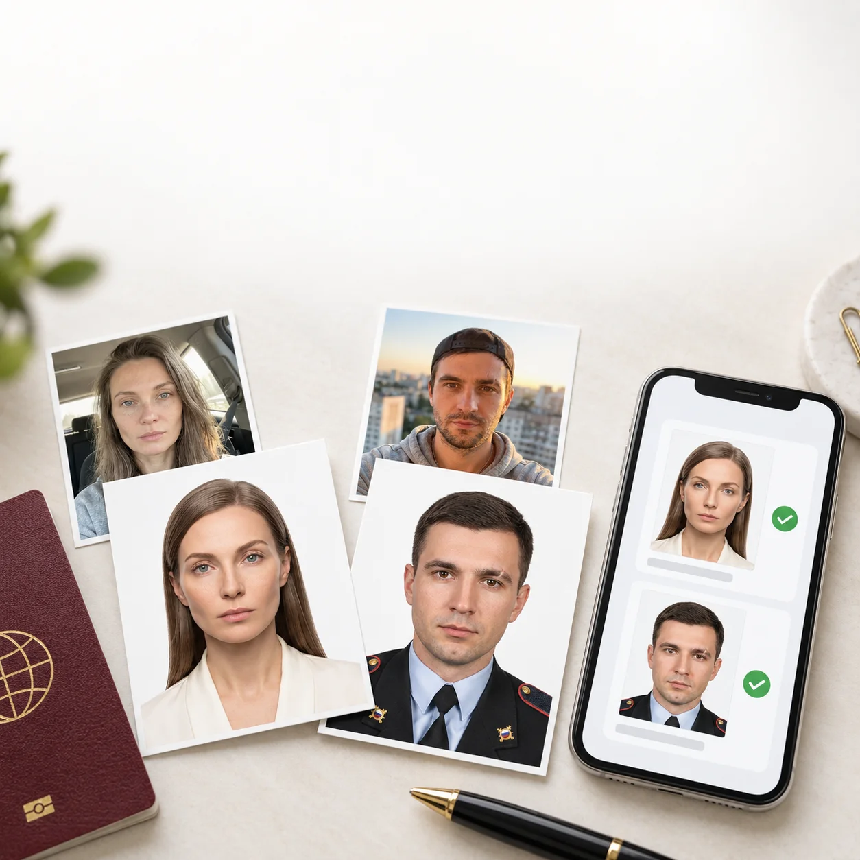 Фотографии на документы на светлом фоне
