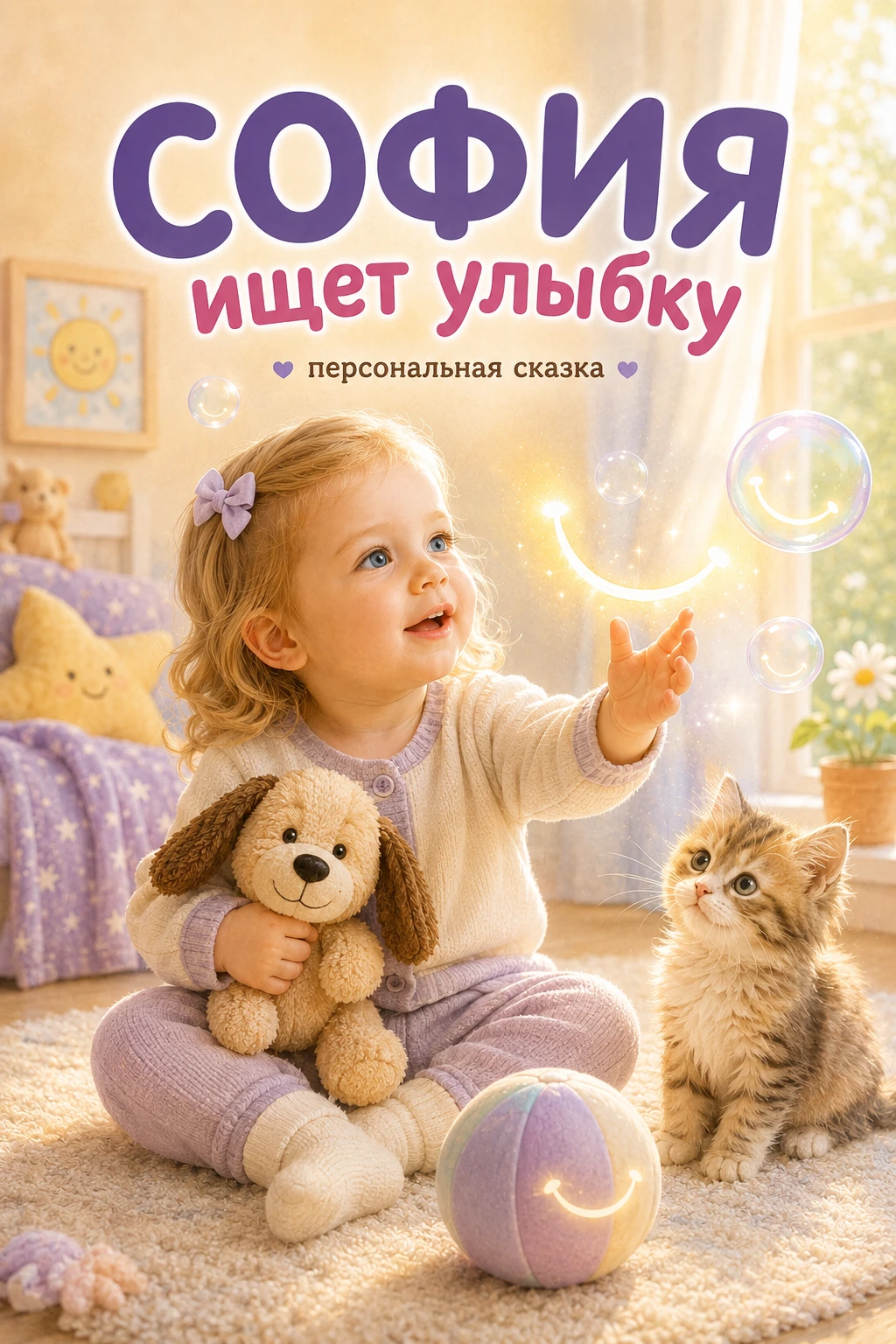 Индивидуальная книга по фото «Улыбка» для девочки — пример 1, студия Зеркало ПроАрт