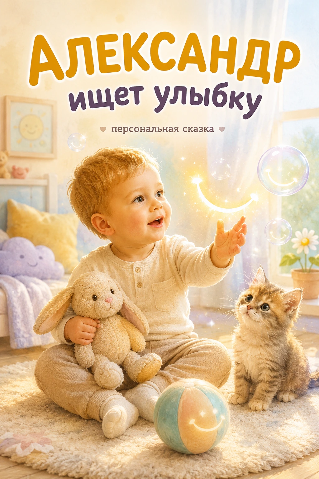 Индивидуальная книга по фото «Улыбка» для мальчика — пример 1, студия Зеркало ПроАрт