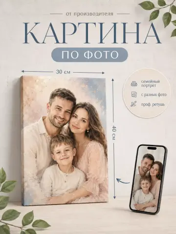 Картина по фото на холсте на заказ 30х40