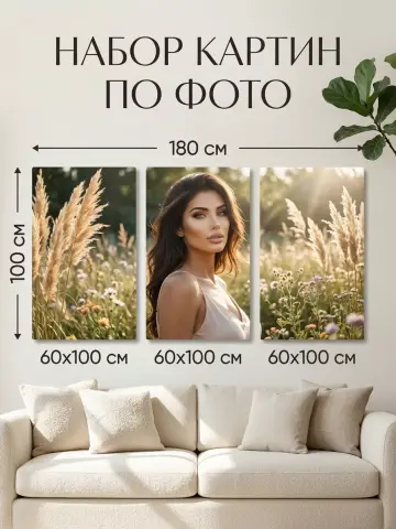 Картина по фото на заказ 3 шт