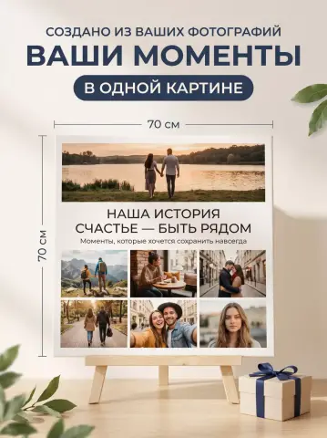 Картина по фото на заказ 70х70